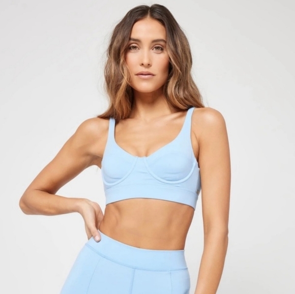 NWTS L*space Tryout Sports Bra In Baby Blue Size Large - Picture 2 of 6